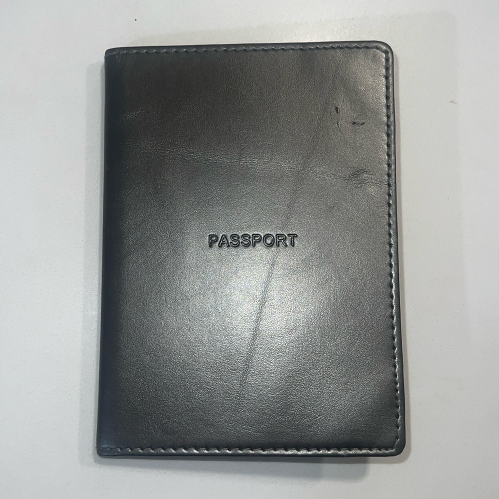 BCBG MAX AZRIA Passport Holder in silver